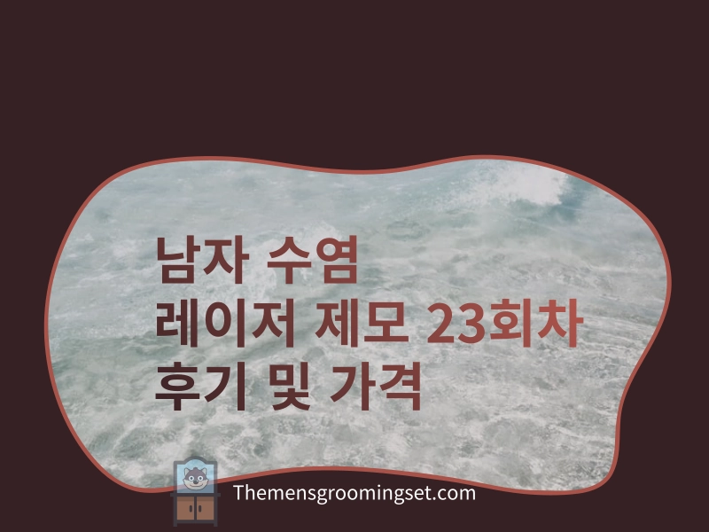 남자 수염 레이저 제모 23회차 후기 및 가격