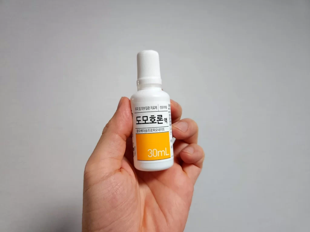 3. 지루성 두피염 치료제 도모호론액 정면 사진