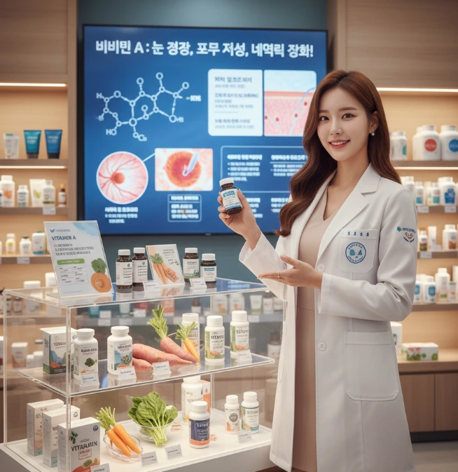비타민 a에 대해 설명하는 약사